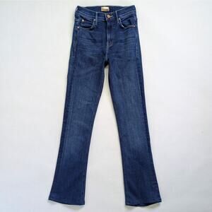 Mother Jeans Runaway Womens 24 Blue Home Movies Flare Stretch Denim Altered Hem*